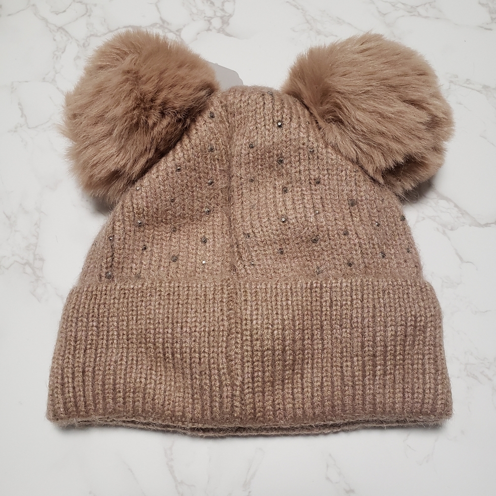 Kids fleece linned khaki winter hat. - Picture 4 of 8